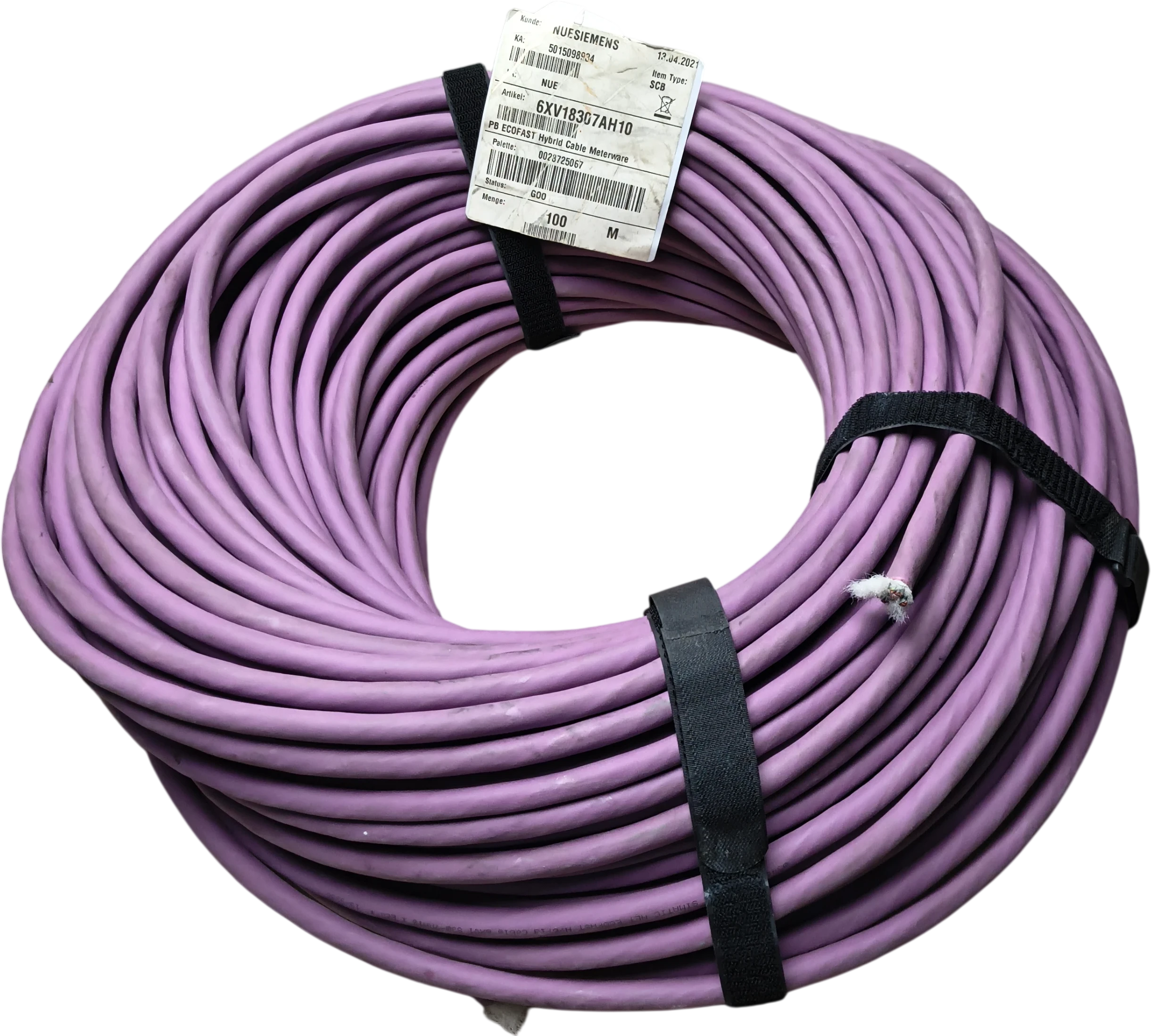 Siemens 6XV1830-7AH10 CABLE HYBRID CU NOCON TRL ECOFAST (P/M) — Industrial Cables & Wires